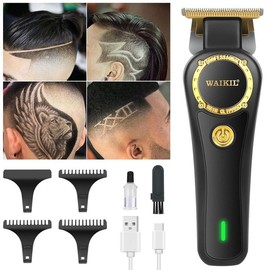 INNENS Electric Professional Hair Trimmer Clipper Shaver Cordless Cutting Machine W/ limit comb, Cordless Shaving Machine for Men - Color: red