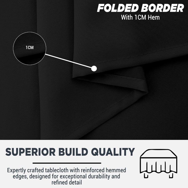 Personalize Pro 1 Pack Black Square Table Cloth 52 ×