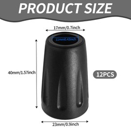 GDFHBD 12 Pieces Of Hiking Pole Round Foot Cover, Rubber Buffer, Cane Rubber Buffer, Hiking Pole Accessories, Hiking Pole Anti-Slip Cover.