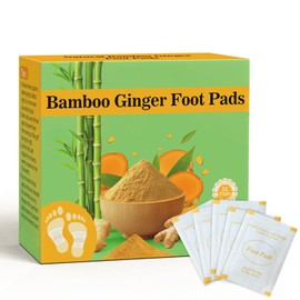Niifawh Bamboo Foot Pads, 32 Pads Turmeric & Ginger Natural Pads with Ginger, Wormwood, Bamboo Vinegar, 32 Pads Bigger Adhesive Sheet for Men & Women
