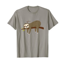 Funny Cute Pajama Sleeping Pjs Men Women Sleep Pajamas Sloth T-Shirt