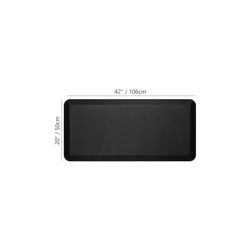 Genérico Tapete Antifatiga Ergonómico, Negro, Gel Suave, 106 x 50
