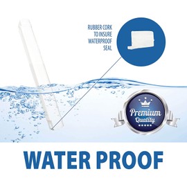 SUPER STAM MEZUZAH CASE Holder (shidell) בית מזוזה Plastic Rectangle Shape Silver shin Waterproof Rubber Cork lot of 5 (WHITE GOLD, 15 CM)