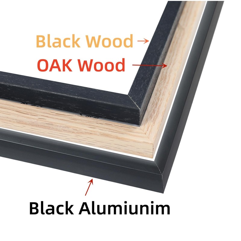 Weikani A4 OAK Wood Picture Frame,2 Pack-21X30cm Wood Photo Frame,Certificate