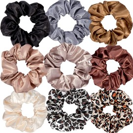 VAGA Scrunchies for Hair a 6 Color Hair Elastics Satin Pack of Hair ties Hair Scrunchies & Ponytail Holder Headbands for Women Hair Scrunchies, Bobbles, Hair Bands and Ponytail Holders Set