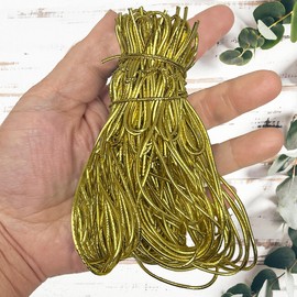 K-Kraft Gold Stretch Loops for Crafts and Gift Wrapping – 10-Inch Pre-Tied Bows for Medium Boxes (10 inch, Gold), Bundle of 100