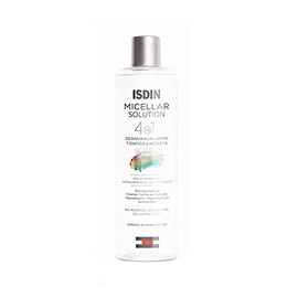 ISDIN Micellar Solution Limpiador facial 4 en 1 para pieles sensibles, 400 ml