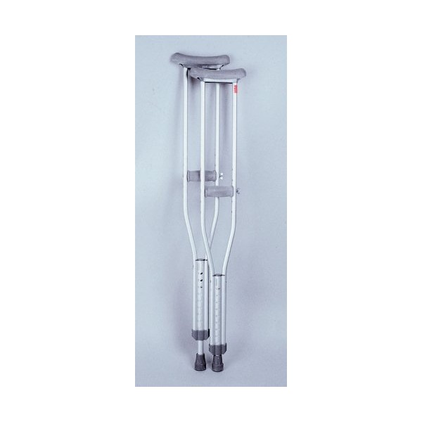Adult Under Arm Crutches Aluminum Pair User 5'2" - 5'10"