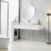 BWE Waterfall Bathroom Faucet Brushed Nickel with Pop Up Drain