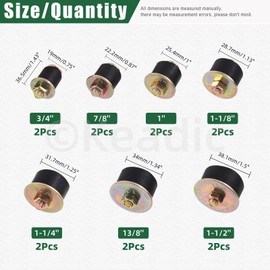 Keadic 14Pcs 7 Sizes Automotive Rubber Expansion Plug Assortment Set, 4" 7/8" 1" 1-1/8" 1-1/4" 1-3/8" 1-1/2" Expandable Freeze Plugs