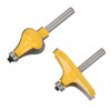 2pcs 8mm Shank Armrest Handrail Router Bit Set with Bearing