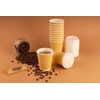 FOOGO Green 25x 12oz Disposable Paper Coffee Cups with Lids,