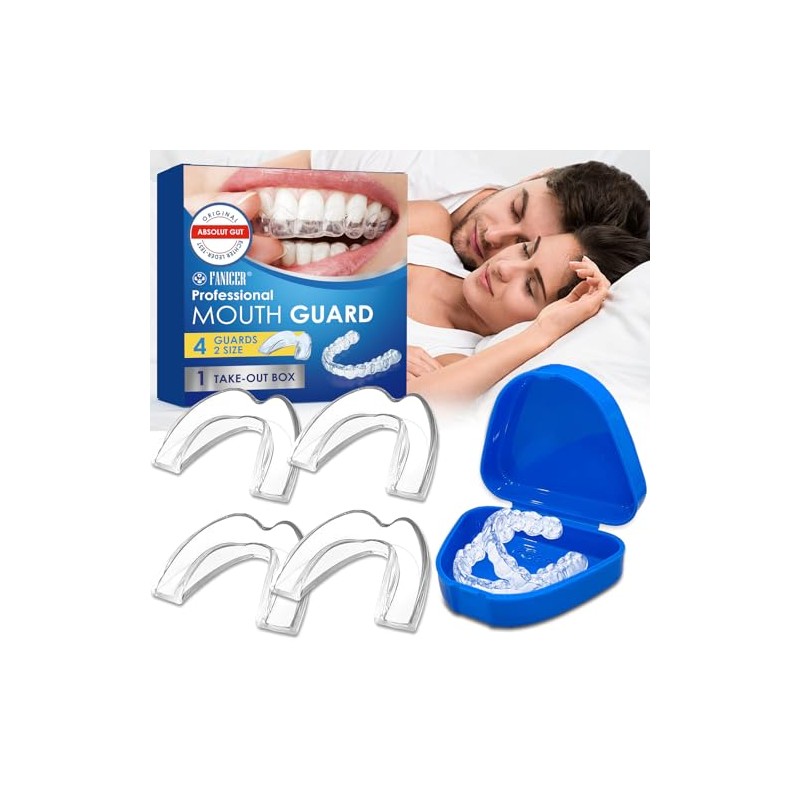 Pack of 4 Grinding Splints for Night, Snoring Splint, Tooth