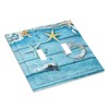 Summer Beach Starfish 2 Gang Double Toggle Light Switch Cover