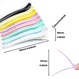 MOLOPPO White-6 Pack Hair Sectioning Clips for Women, Alligator Hair Clips for Styling & Salon Use, Durable Tools with Strong Grip for Salon & Home
