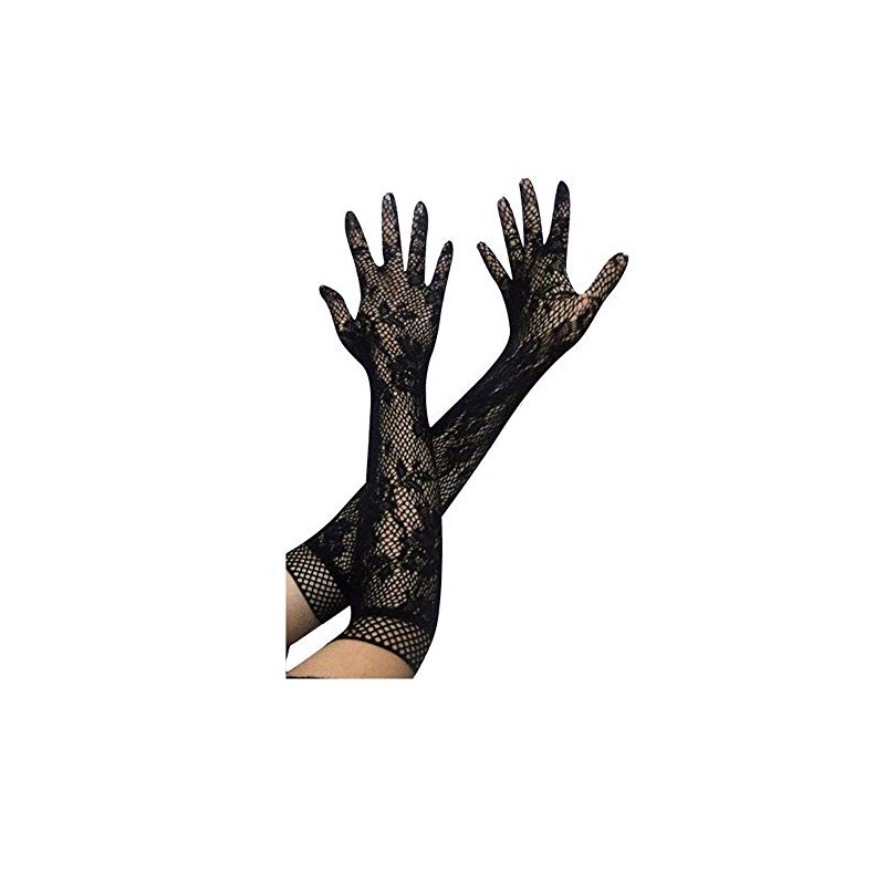 EROSPA® Mesh Lace Gloves Long Floral Floral Pattern - Women