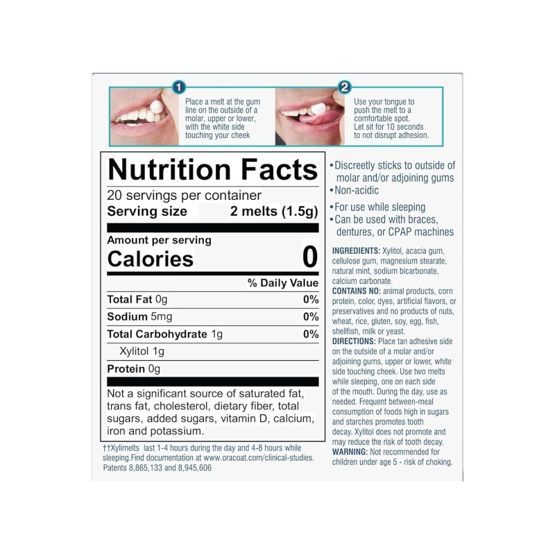 XyliMelts Dry Mouth Discs – Mint-Free, 80 Count, Long-Lasting Relief