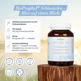 'Biop Rophyl® Schisandra chinensis (Wu Wei Zi The – Five Flavours, 90 Veggie Caps for 3 Months