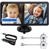 SNSUTY Dual Baby Car Camera & Monitor 2-Kids, 7'' Split