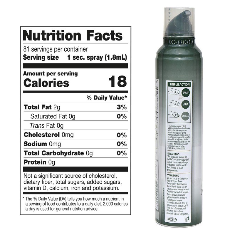 Mantova Extra Virgin Olive Oil Spray 8.5 oz. Spray Bottle