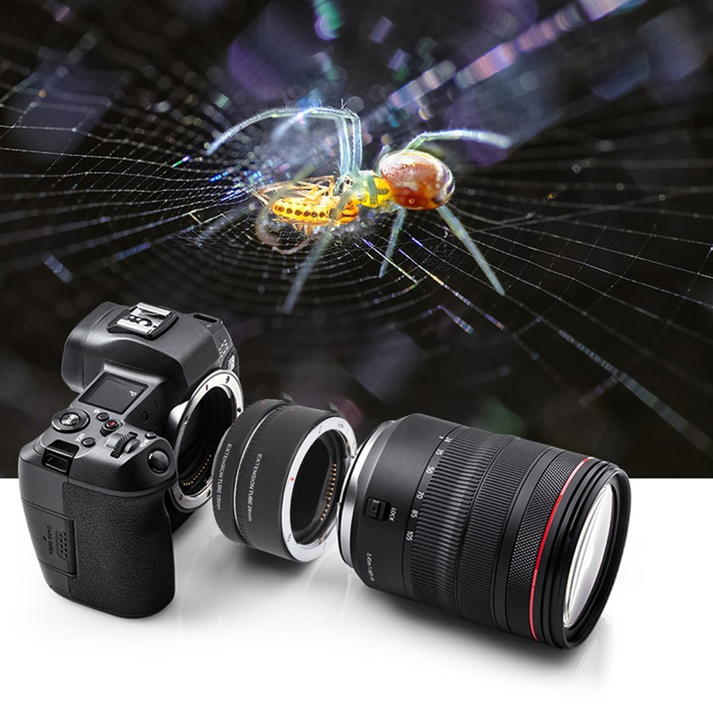 DGEOSR Alloy Black Auto Focusing Macro Extension Tube Adapter Ring