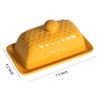 WAIT FLY Ceramic Butter Dish with Lid Honeycomb and Bee