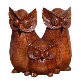 Beautiful Owl Family Handmade Animal Griffin Bird Owl 18 cm