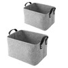 Pack of 2 Felt Basket Storage Basket with Two Handles,
