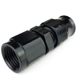 6AN Female to 5/16" Tubing Adapter Fuel Hardline Tube Fitting, 6 AN Female to 5/16 inch Hard Line Connector Aluminum Black Anodized