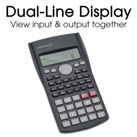 Merangue 2-Line Engineering Scientific Calculator, Grey