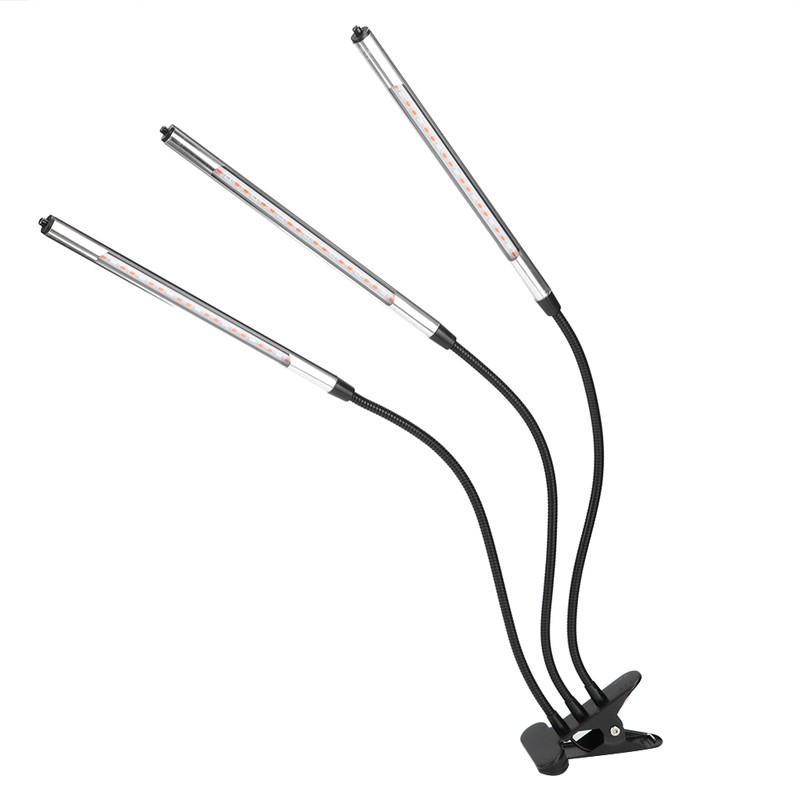 27w 3 Tube USB LED Grow Light with Clip Base