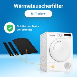 VIOKS Set Filter Tumble Dryer Replacement for Miеlе Dryer Filter 6057930 + 9688381 Base Filter - Sponge Filter for Tumble Dryers, Condenser Dryer Filter Sponge