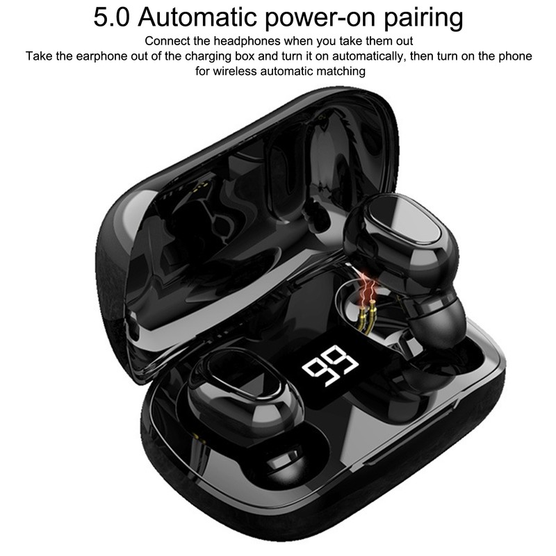 L21Pro Digital Display Wireless Bluetooth 5.0 Earphone InEar Binaural Sports