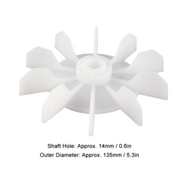 Fayelume Central Pneumatic Compressor Parts,14mm Shaft 135mm Outer Diameter Fan Blades, Air Compressor Replacement Parts