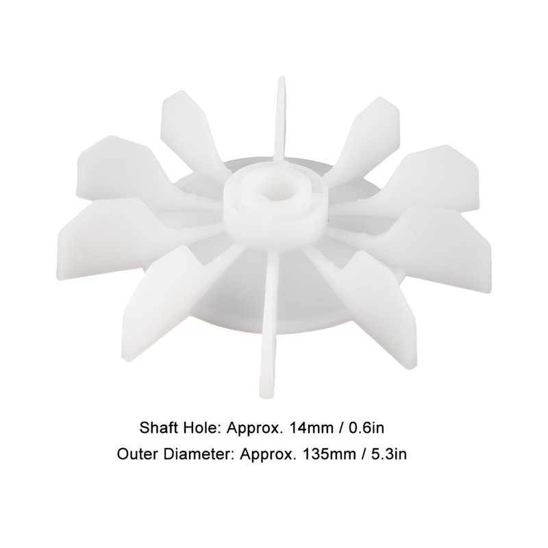 Fayelume Central Pneumatic Compressor Parts,14mm Shaft 135mm Outer Diameter Fan