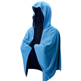 FUPUTWO Cooling Towel, Hood, Cool Towel, Sweat Absorbent, Quick Drying, Poncho, Cool, Cape Summer (Light Blue)