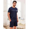 Marvmys Men's Pyjamas Set Mens Short Cotton Pjs Set Loungewear