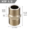 Solid Brass Shower Hose Extension, Pipe Fitting NPT 1/2 Male