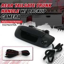 Rear Tailgate Trunk Handle w/Backup Camera Comes with RCA Plug Parking Guideline for Dodge Ram 1500 2500 3500 2002-2009 55276237AA