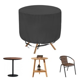 Patio Table Chair Cover Black, 23" DIA X 18"H, Outdoor Table Chair Cover,Outdoor Patio Furniture Cover Waterproof for Deck Box , Coffee Table and Chairs
