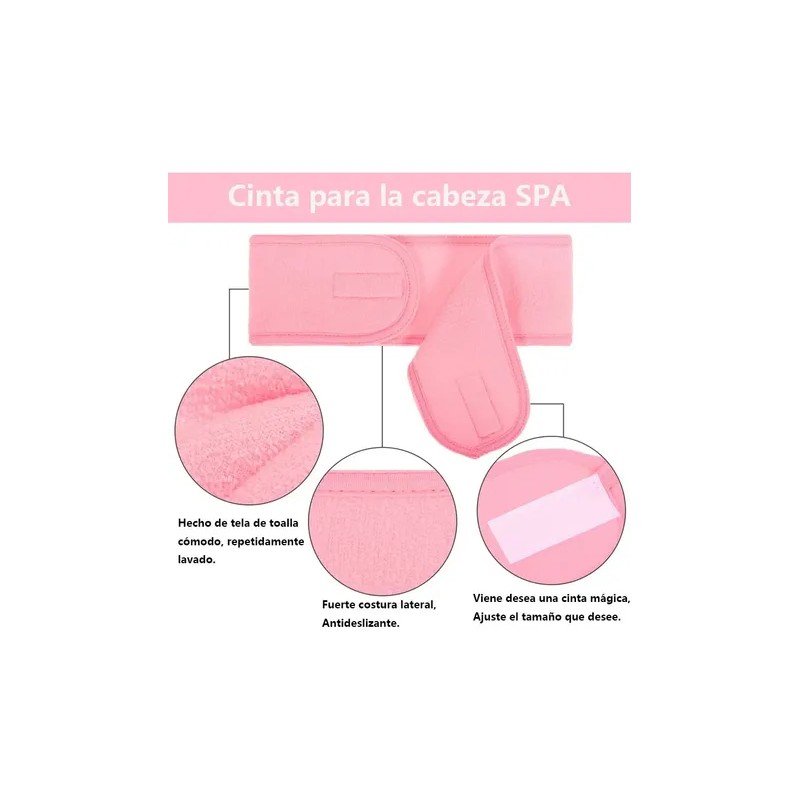 Facial Spa Diadema Maquillaje Cinta Mágica Cabello 6 Pza