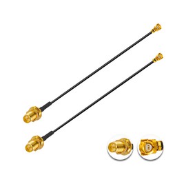 POBADY 2PCS U.F.L1 to RP-SMA Female Low Loss Coaxial Cable 8" /20CM U.F.L1 1.37mm Coaxial Pigtail Cable for Wireless Routers Mini PCIE Network Cards PCI Wi-Fi WAN Repeater