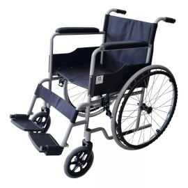 Bienstar Silla De Ruedas De 18  Gris Cañuela Pierneras Fijas 115 Kg