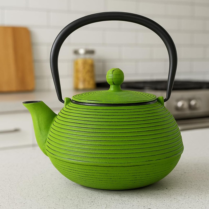 Creative Home 20 oz Cast Iron Kyusu Teapot with Stainless