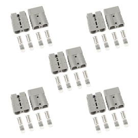 W LAIWO 50A Power Connector Kit, 600V DC Plug with 10 Connector Housings & 20 Terminals, Quick Disconnect Battery Connectors for Solar, Winches, Forklifts, Trailers