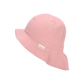 Sterntaler Unisex Children's Reversible Sun Hat Plain Children's Hat, Pale Pink