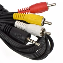 Unbranded 3RCA Male to 3.5mm Male Cable 3ft Adapter Audio Video Cord AV DV AUX Converter A