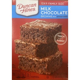Duncan Hines MILK CHOCOLATE Baking Brownie Mix 13X9 FAMILY SIZE 18 oz Box