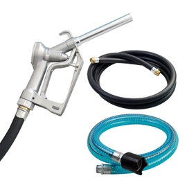 MENAITEK Diesel Transfer Pump Kit,12 GPM DC 12V Portable Self-Priming Fuel Transfer Pump Kit with Manual Nozzle,Inlet Outlet Hose,Filter Used for Diesel, Kerosene,Light Oil,NPT Threads Fitting