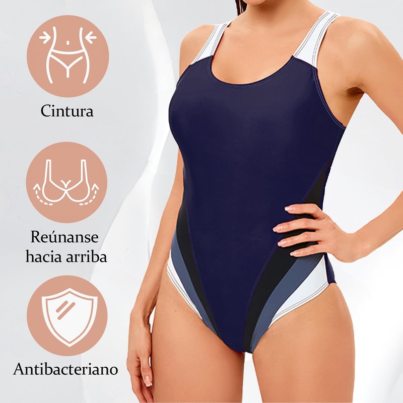 ZSOLY Traje de Baño Mujer Deportivo (MX/US, Alfa, Chico, Regular,